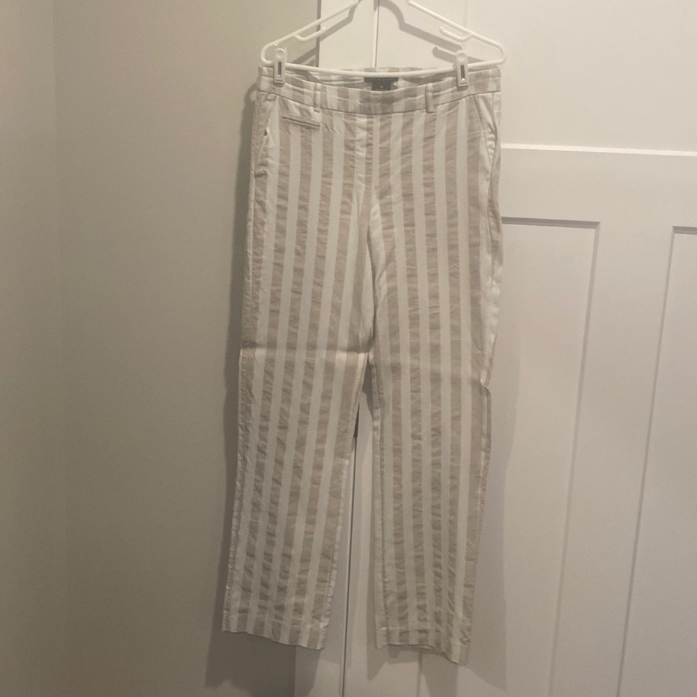 Zac & Rachel Tan pinstripe pants size 10